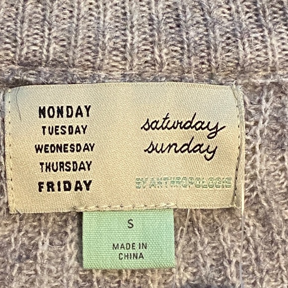 NWT ANTHROPOLOGIE SATURDAY/SUNDAY Vivian Sweater Dress In Grey - Picture 10 of 15